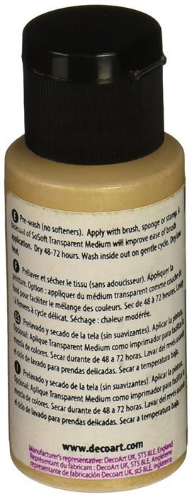 Deco Art SoSoft Metallic Fabric Acrylic Paint, 1-Ounce, Glorious Gold