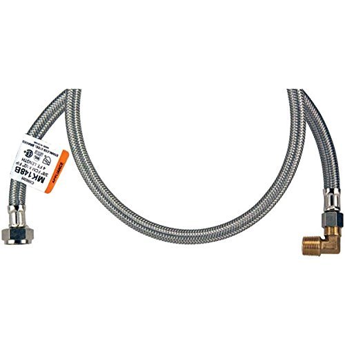 New CERTIFIED APPLIANCE DW4812SSBL Braided Stainless Steel Dishwasher Connector with Elbow (4ft)