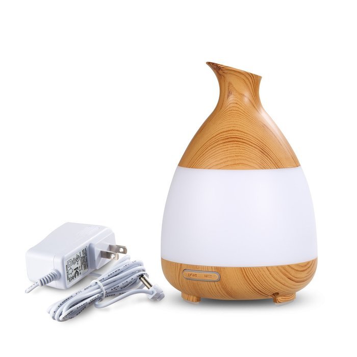 Essential Oil Diffuser, Euph 100ml Wood Grain Cool Mist Humidifer Ultrasonic Aromatherapy Oil Diffuser with 7... N7