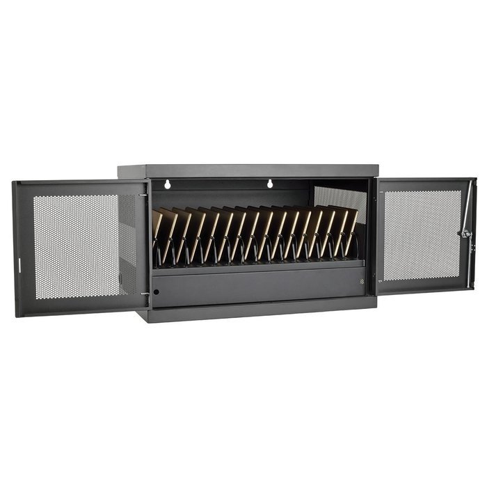 Tripp Lite 16-Port USB Charging Station Cabinet for Tablet, iPad & Android, Charge & Sync, Wall Mount (CS16USB) N15