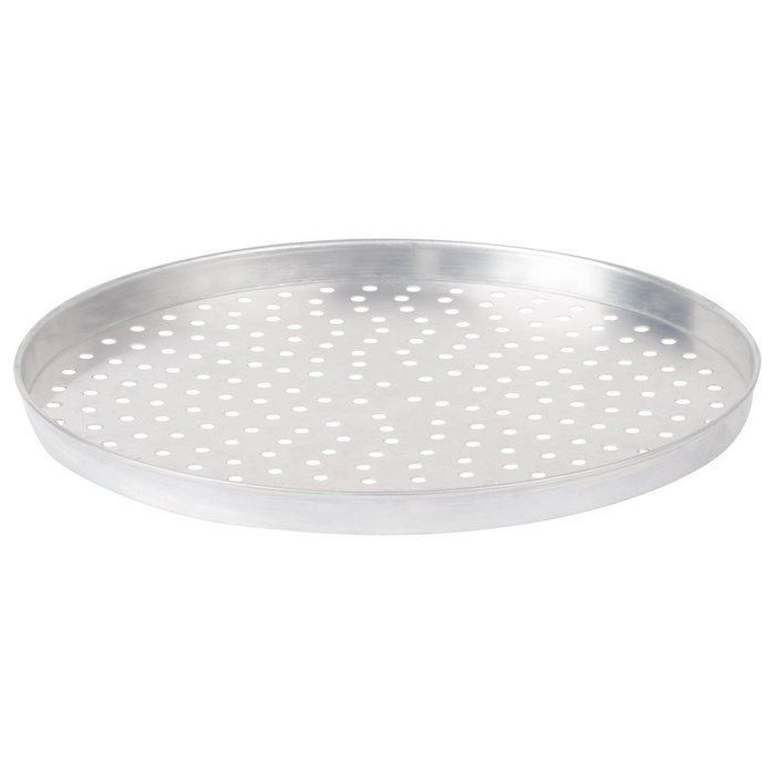 American Metalcraft A4013P 13" x 1" Perforated Standard Weight Aluminum Straight Sided Pizza Pan