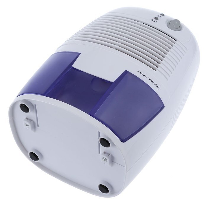 Rubility Portable Mini Semiconductor Household Smart Dehumidifier 250ml/24H White (White and purple) N3