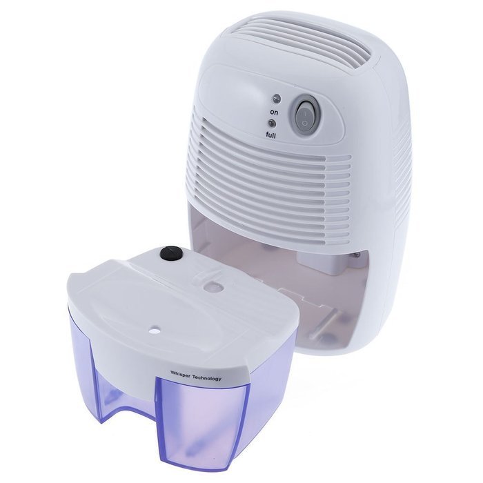 Rubility Portable Mini Semiconductor Household Smart Dehumidifier 250ml/24H White (White and purple) N4