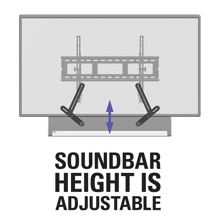 Sanus Soundbar Mount for Most Soundbars up to 15 lbs - Features Simple Install and Tool-Free Adjustments - Compatible... N2
