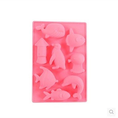 Y&XL&H 8 Hole Dolphin Shape Cake Ice Jelly Chocolate Molds,Silicone 13&iexcl;&Aacute;8.7&iexcl;&Aacute;1.5 CM(5.1&iexcl;&Aacute;3.4&iexcl;&Aacute;0.6INCH) Random...