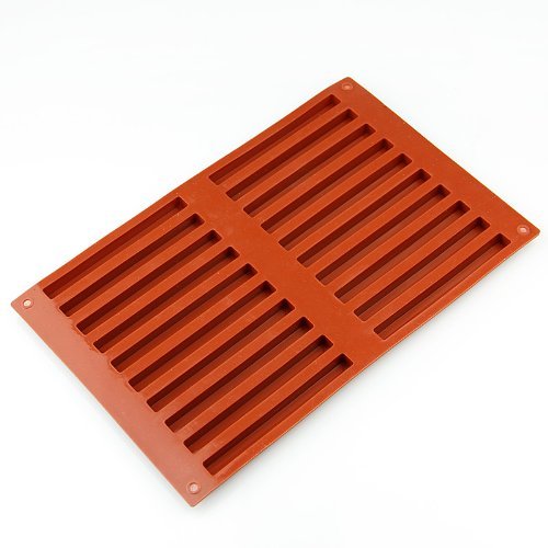 Wholeport Silicone Cake Mold Flexible Mold 20-Bar Biscuit Mold Handmade