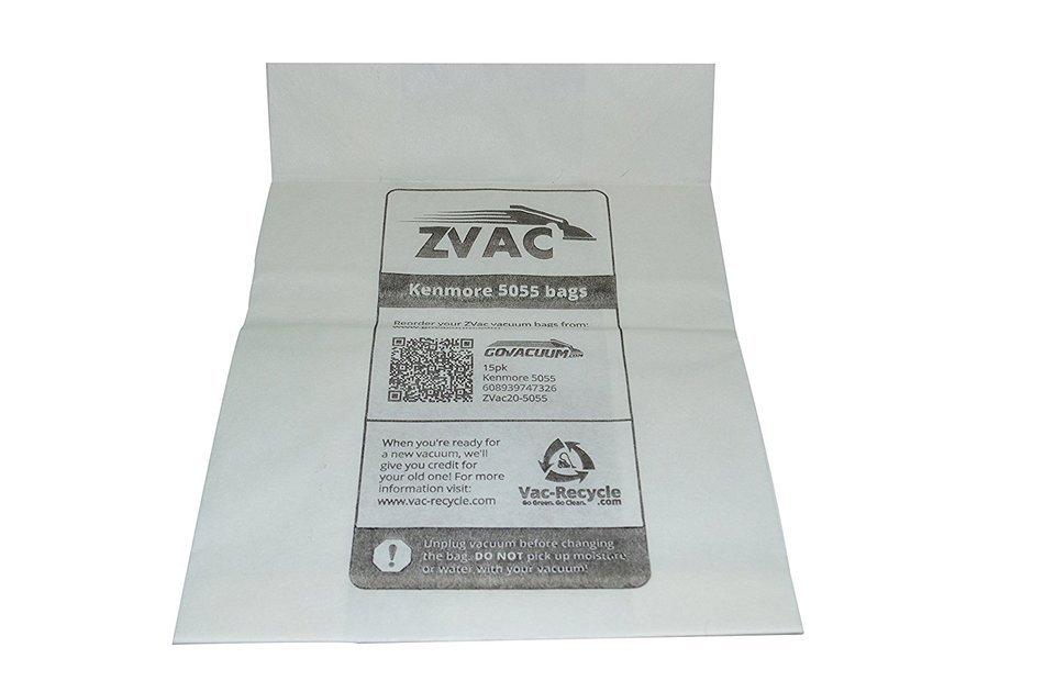 Kenmore Style C/Q Micro Filtration Canister Vacuum Bags Similar to 50558, 5055, 50557 by ZVac (Pack of 9)