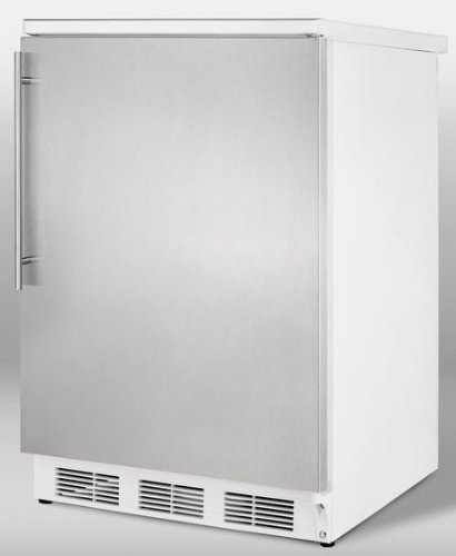 Summit: FF67SSHV 5.5 cu. ft. Compact Refrigerator with Adjustable Wire Shelves, Door Storage, Fruit/Vegetable...