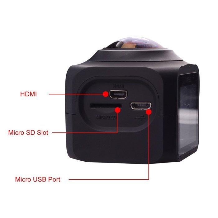 Parateck VR360 Camera 1080P Remote Control Action Camcorder N6