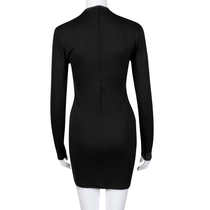 Women Dress,Haoricu Feminine Fashion Bandage Sexy Long Sleeve Dress Casual Straight Dress N10