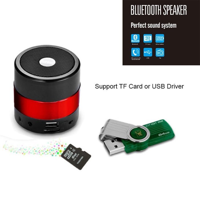 Deli Mini Bluetooth Lound Speaker - Portable Multimedia Speaker Wireless Stereo Soundbox Handsfree Subwoofer Built... N9