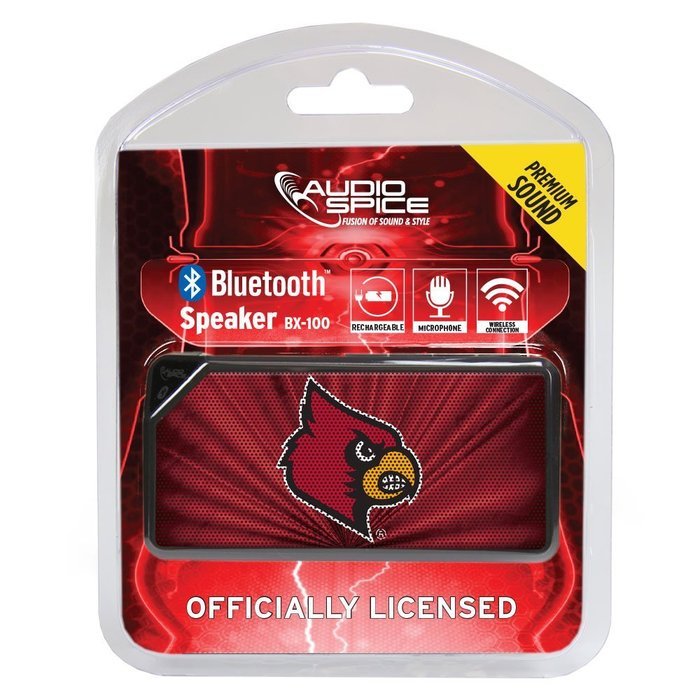 NCAA Louisville Cardinals BX-100 Bluetooth Speaker, Black N4