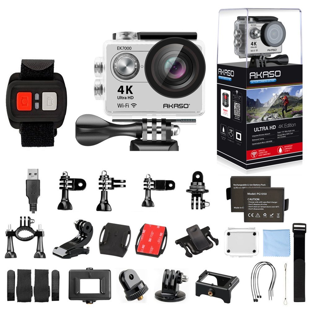 AKASO EK7000 4K WIFI Sports Action Camera Ultra HD Waterproof DV Camcorder 12MP 170 Degree Wide