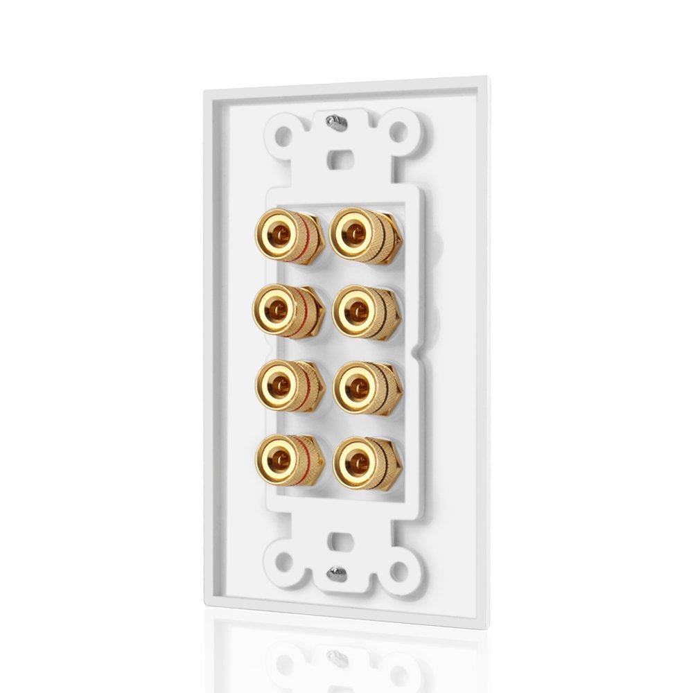 TNP Home Theater Wall Plate 3Gang 7.2 Surround Sound Distribution w
