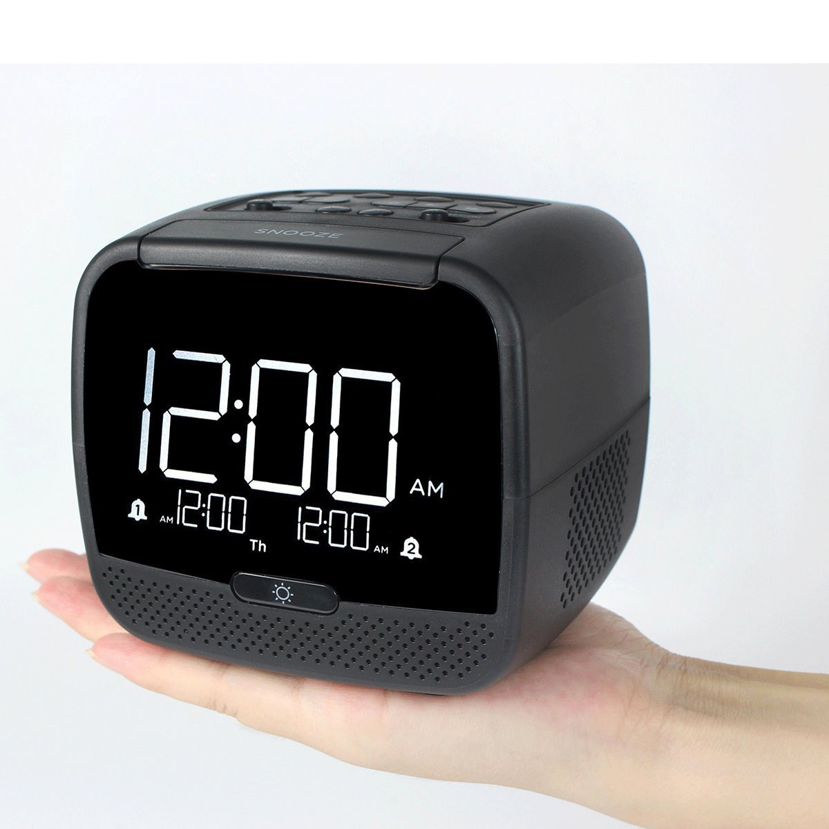 Tivdio RT-4503 Dual Alarm Clock Radio With Wireless Speaker FM 2 Port ...