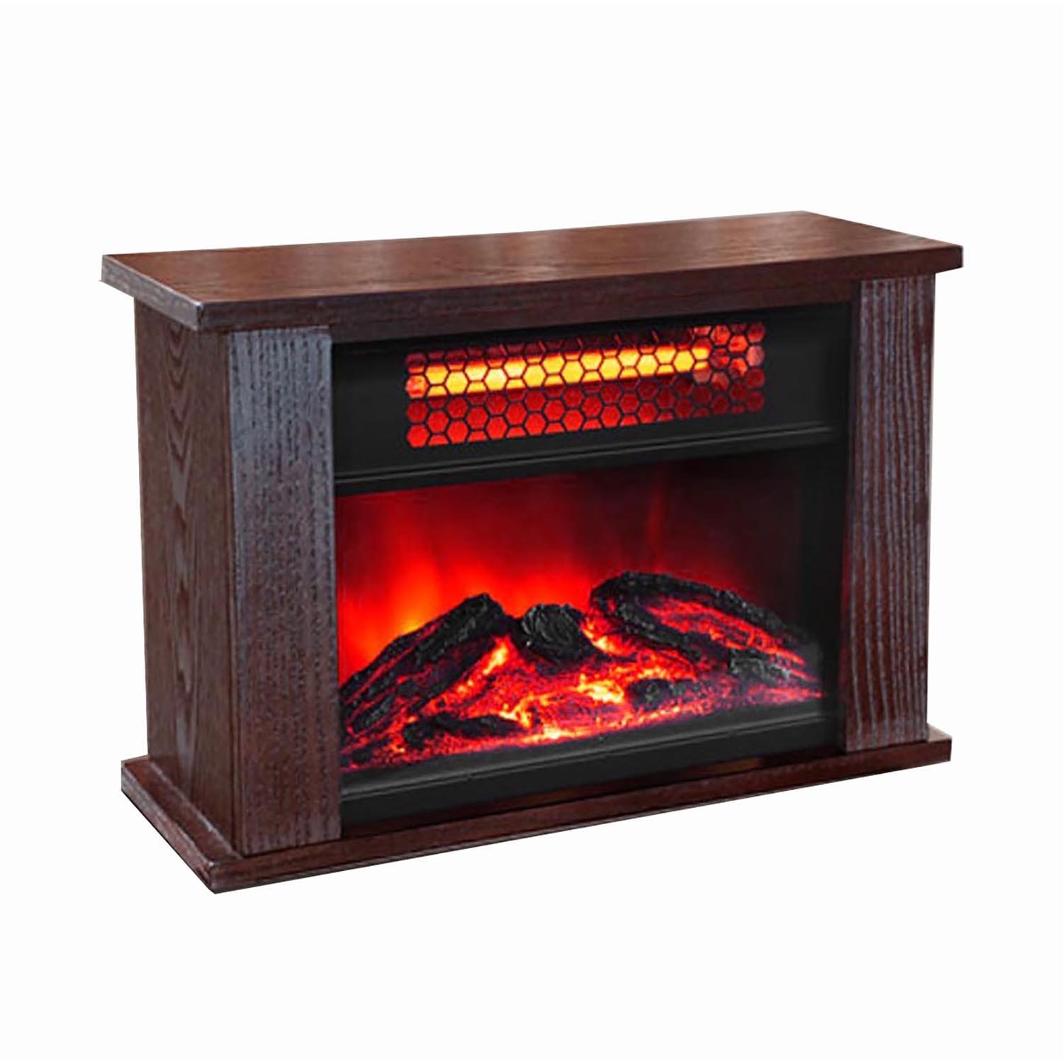LifePro LSPCFP1056 750W Mini Fireplace Heater, Infrared Quartz, 14