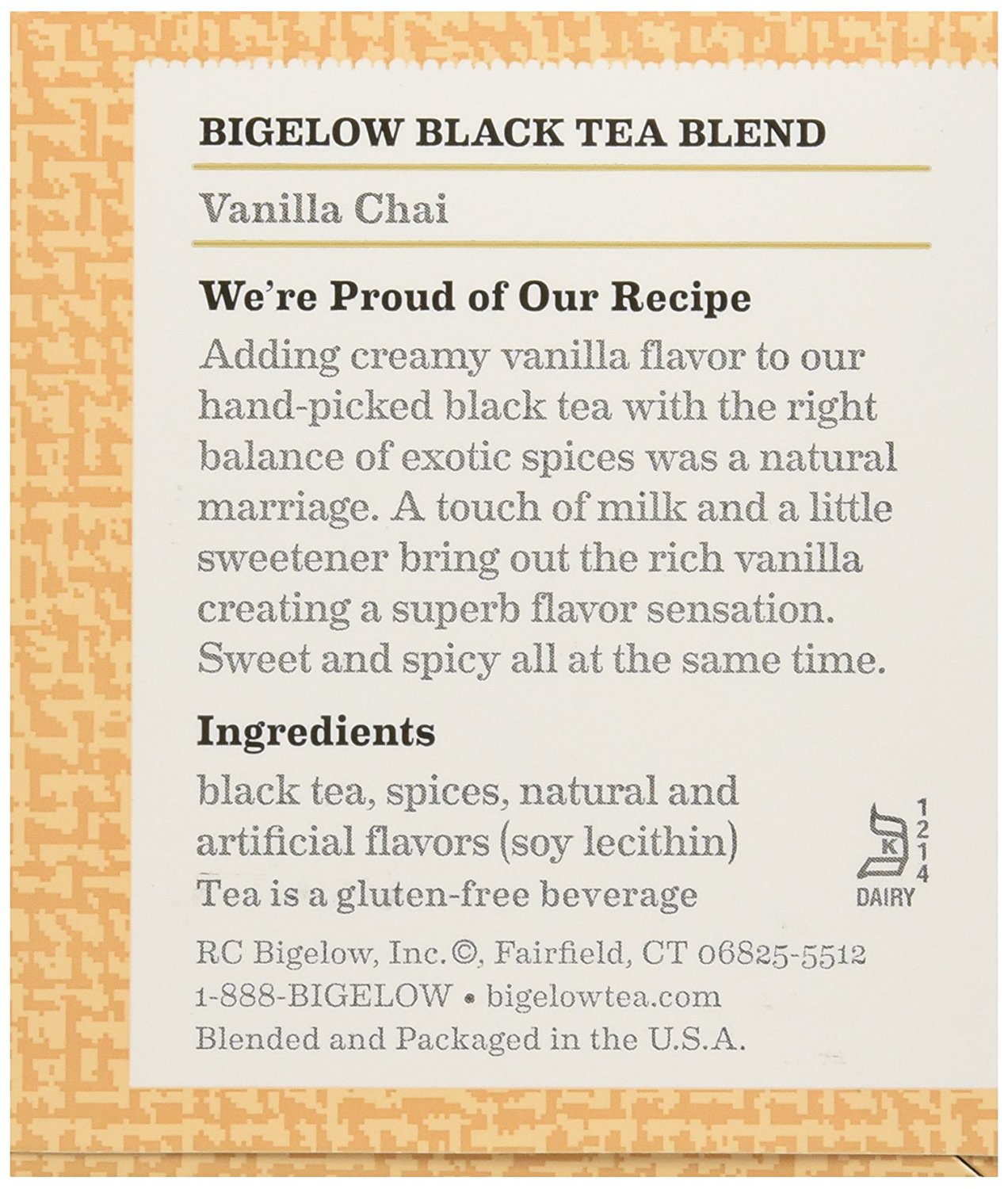 Bigelow Vanilla Chai Tea Bags 20 Ct N2 Free Image Download