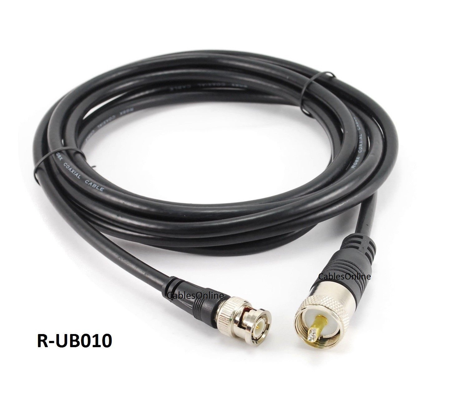 Cablesonline 10ft Rg8x Coax Uhf Pl259 Male To Bnc Male Plug 50 Ohm Antenna Ham Radio Cable R 2099