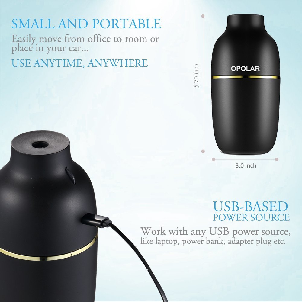 Opolar h02 mini usb humidifier personal portable humidifier cool mist