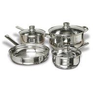 Concord 7 PCS Stainless Steel Cookware Set. Pots Pans Dutch Oven Fry Skillet N2