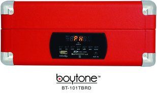 Boytone BT-101TBWT 5 in 1 Briefcase Record Player AC-DC Built in Rechargeable Battery, With 2 Stereo Speakers... N10