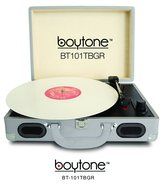 Boytone BT-101TBWT 5 in 1 Briefcase Record Player AC-DC Built in Rechargeable Battery, With 2 Stereo Speakers... N12