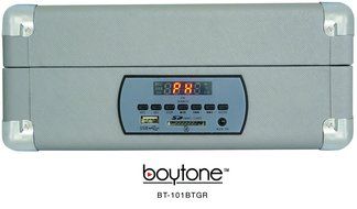 Boytone BT-101TBWT 5 in 1 Briefcase Record Player AC-DC Built in Rechargeable Battery, With 2 Stereo Speakers... N13