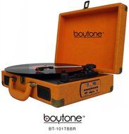 Boytone BT-101TBWT 5 in 1 Briefcase Record Player AC-DC Built in Rechargeable Battery, With 2 Stereo Speakers... N14