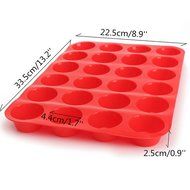 Hanperal Mini Muffin Pan，24 Cups Portion Control Baking Pans， Non Stick Food Grade Siicone Mold Versatile Heat... N4