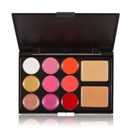 Bolayu 11 Color Lip Gloss Set Double Color Concealer + Gourd Shape Brush Combination N3