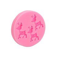 "Christmas Deer Decorating Fondant Mold Silicone Cake Mould" shopping N4