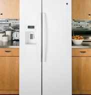 GE Profile PSE25KGHWW 36" Side-by-Side Refrigerator with 25.4 cu. ft. Capacity in White N6
