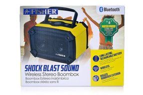 Fisher Waterproof Wireless Stereo Boombox, Bluetooth Enabled, Built-In Microphone, Shockproof and Dustproof Ultra-Portable... N5