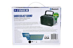 Fisher Waterproof Wireless Stereo Boombox, Bluetooth Enabled, Built-In Microphone, Shockproof and Dustproof Ultra-Portable... N9