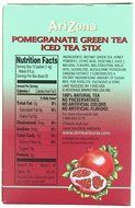 AriZona Pomegranate Green Tea Iced Tea Stix Sugar Free, 1-Ounce Boxes (Pack of 6) N6