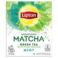 Lipton Green Tea Bags, Matcha Green Tea &amp; Mint 15 ct (Pack of 4) N13