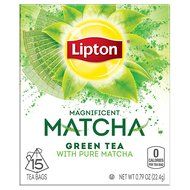 Lipton Green Tea Bags, Matcha Green Tea &amp; Mint 15 ct (Pack of 4) N14