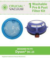 Dyson DC25 Washable &amp; Reusable Pre &amp; Post Filter Replacement Kit Designed To Fit Dyson DC25 Uprights; Compare...