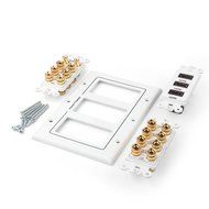 TNP Home Theater Wall Plate - 3-Gang 7.2 Surround Sound Distribution w/ Premium Gold Plated Copper Banana Binding... N7