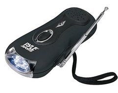 PYLE PSDNL12BK Multi Function Hand Crank LED Lantern with AM/FM Radio