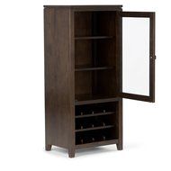 Simpli Home Cosmopolitan Medium Storage Cabinet, Coffee Brown N16