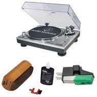Audio-Technica Professional Stereo Turntable w/ USB LP to DIG - Silver (ATLP120USB) with RCA D4+ Vinyl Record... N3