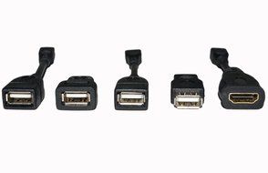 BobjGear Cable Adapter Set 5-Pack of Most Commonly Needed Adapters for Tablets and Devices: Micro USB OTG; Mini... N3
