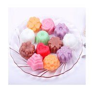 SIO 2pcs Creative Reusable Silicone Mould Cake Chocolate Jelly for Oven with 12 Holes Flower Shaped N2