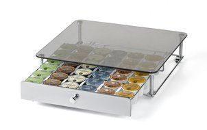 Nifty 6470 Keurig Brewed Glass Top K-Cup Rolling Drawer N4