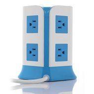 SAFEMORE Smart 8-Outlet with 4-USB Output Power Strip (Blue and White) N2