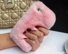 iPhone 7 Plus Case,Inspirationc Luxury Stylish Bling Fluffy Cover Plush Rabbit Hair Fur Cases Decorative Handmade... N7