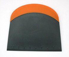 Fox Run Silicone Bowl Scraper / Pastry Dough Cutter - Orange