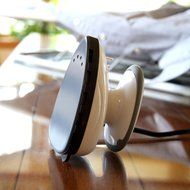 Small Mini Iron - Dual Voltage Compact Design, Great for Travel - Non-Stick Ceramic Soleplate - Dry or Steam Ironing... N2