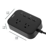 JOTO 2 Outlet Surge Protector Power Strip with USB Smart Charger (4 Port,5V 7.4A),with Type C Charging Port, 6.6ft... N9